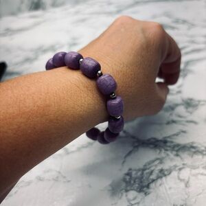 Chic Purple Beaded Bracelet